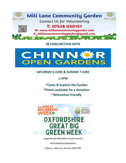 Poster for Chinnor Open Gardens 2026